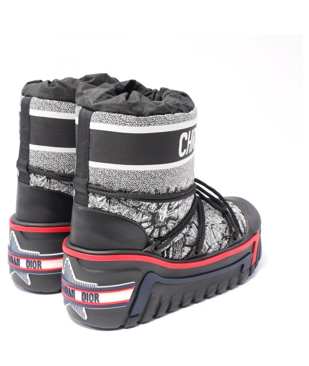 CHRISTIAN DIOR Черные текстильные ботинки, фото 3