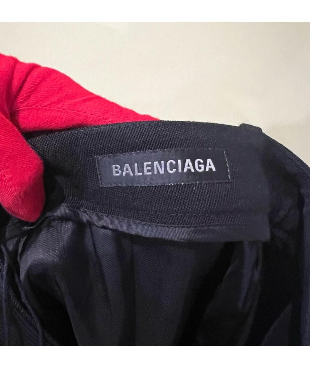 BALENCIAGA Черная шерстяная юбка миди, фото 7