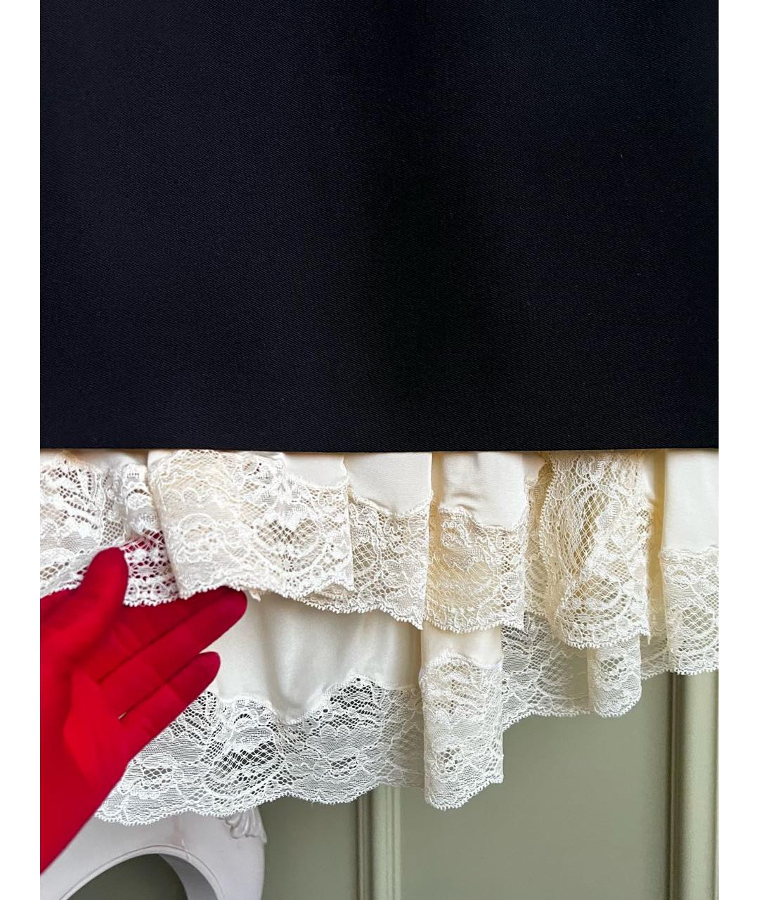 BALENCIAGA Черная шерстяная юбка миди, фото 2