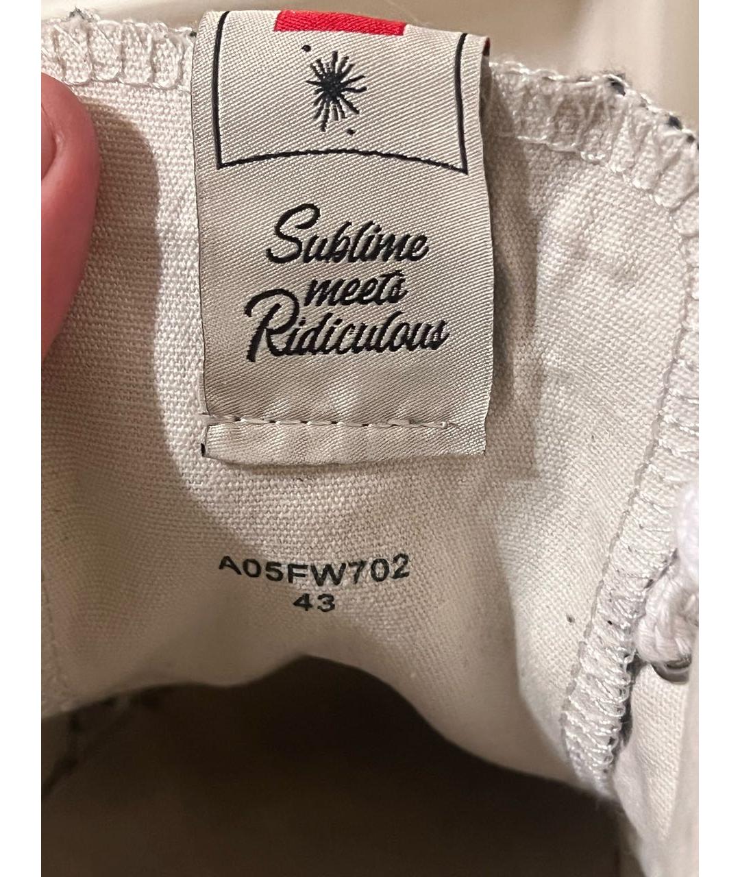 MAISON MIHARA YASUHIRO Черные текстильные низкие кроссовки / кеды, фото 5