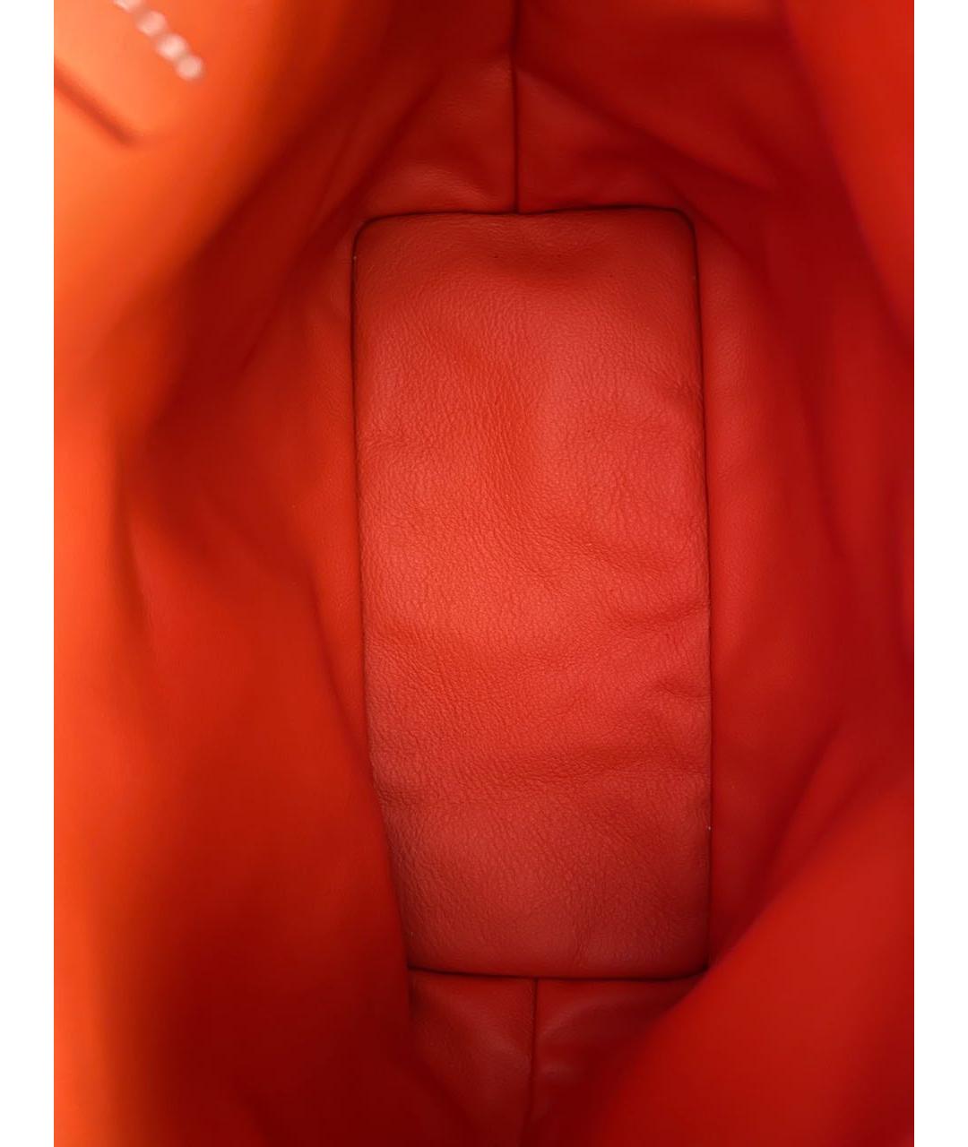 GOYARD Оранжевая кожаная сумка с короткими ручками, фото 4