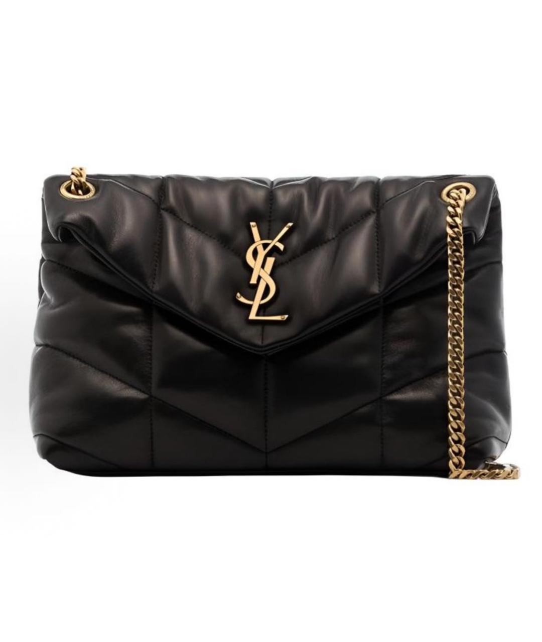 SAINT LAURENT Черная кожаная сумка через плечо, фото 9