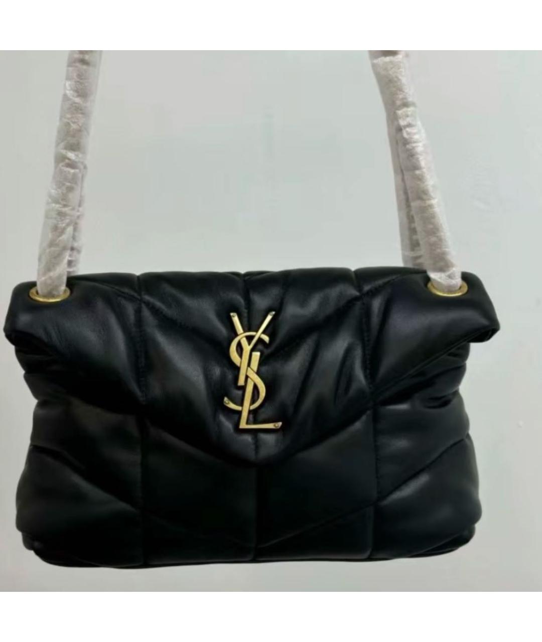 SAINT LAURENT Черная кожаная сумка через плечо, фото 7
