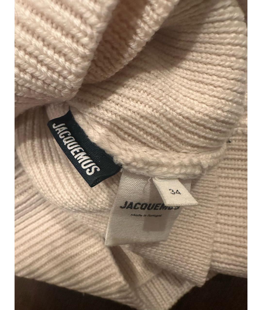 JACQUEMUS Бежевый вискозный джемпер / свитер, фото 3