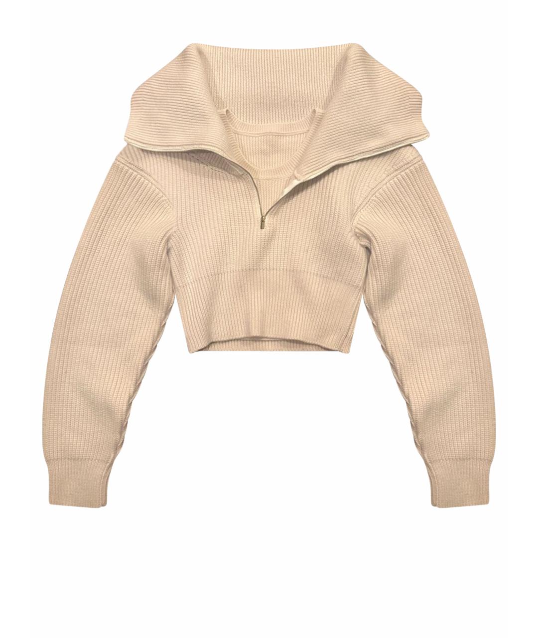 JACQUEMUS Бежевый вискозный джемпер / свитер, фото 1