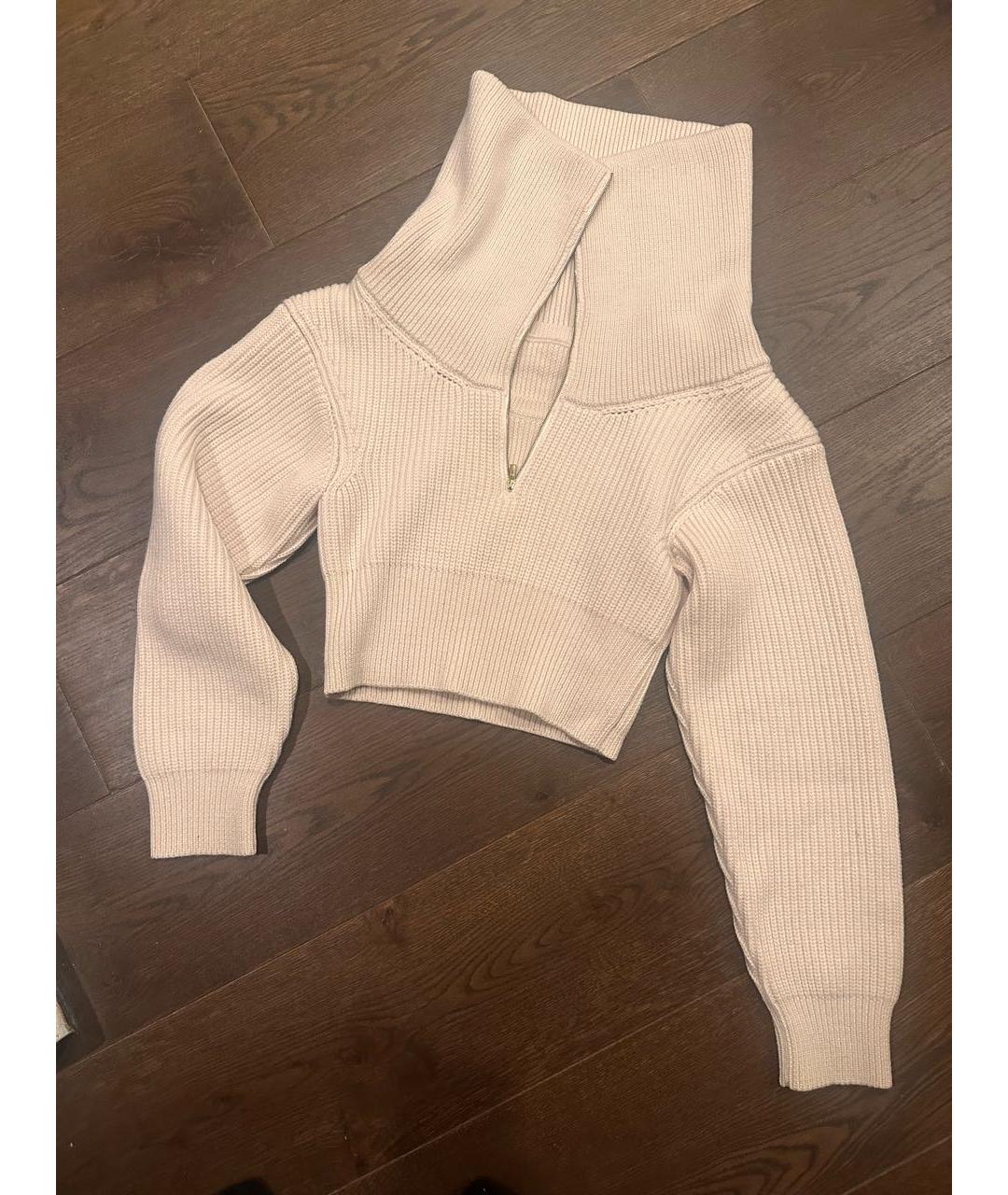 JACQUEMUS Бежевый вискозный джемпер / свитер, фото 2