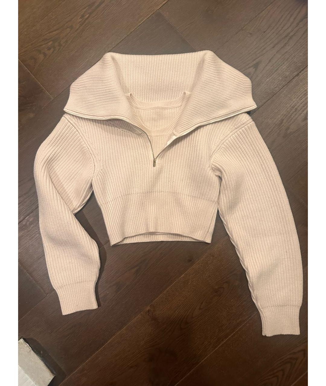 JACQUEMUS Бежевый вискозный джемпер / свитер, фото 4