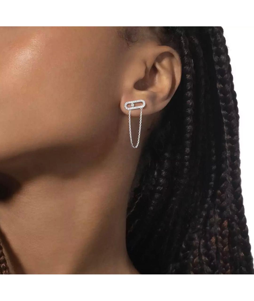 MESSIKA Серебряные серьги из белого золота, фото 2