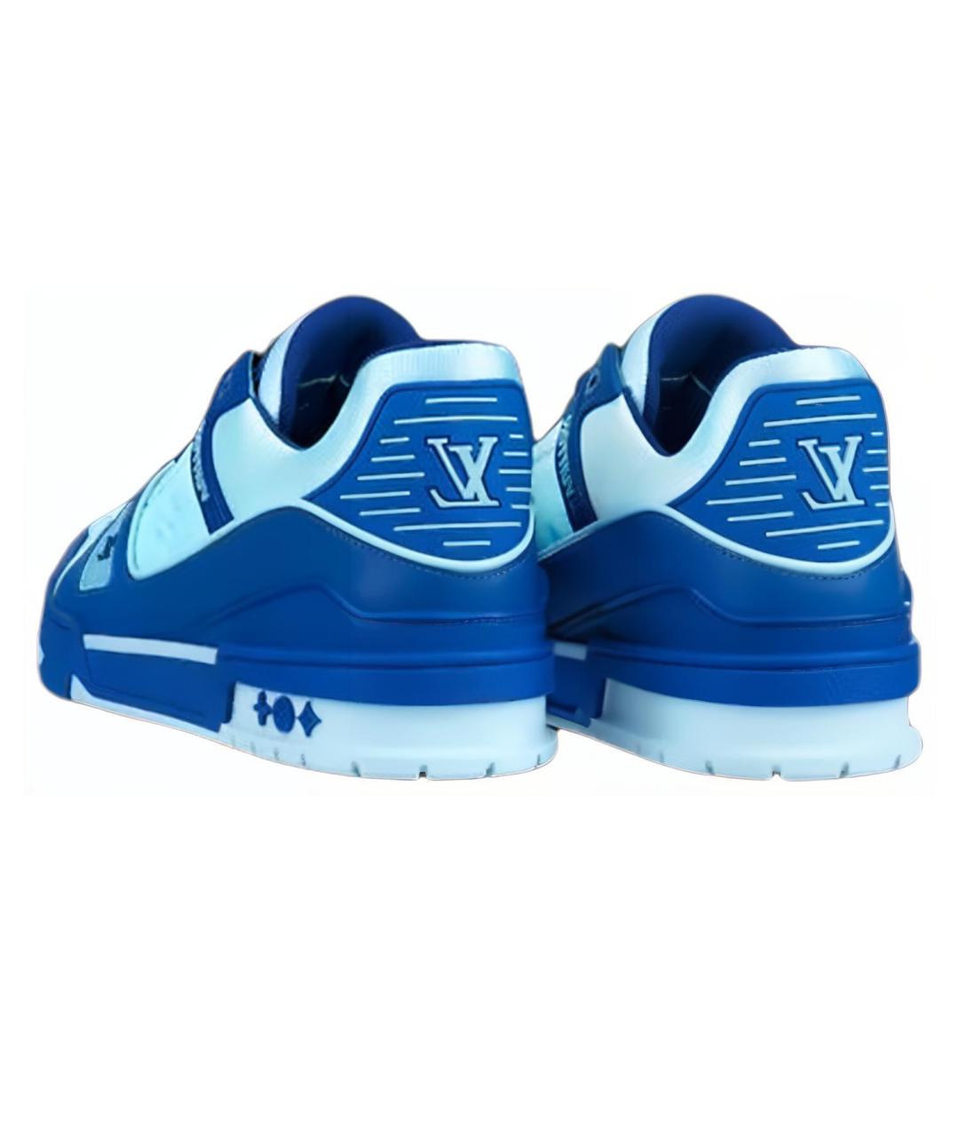 LOUIS VUITTON Синие низкие кроссовки / кеды, фото 4