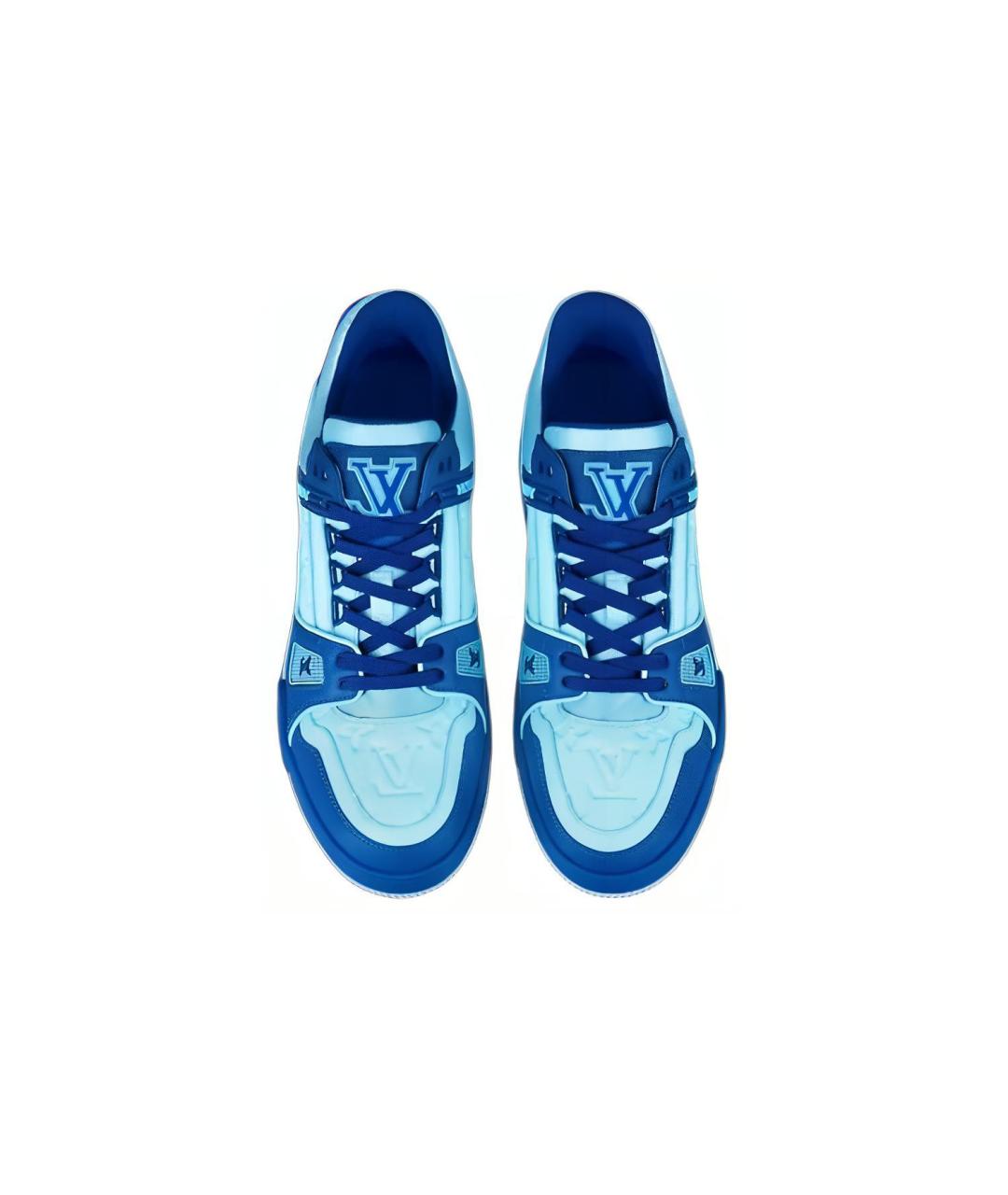 LOUIS VUITTON Синие низкие кроссовки / кеды, фото 5