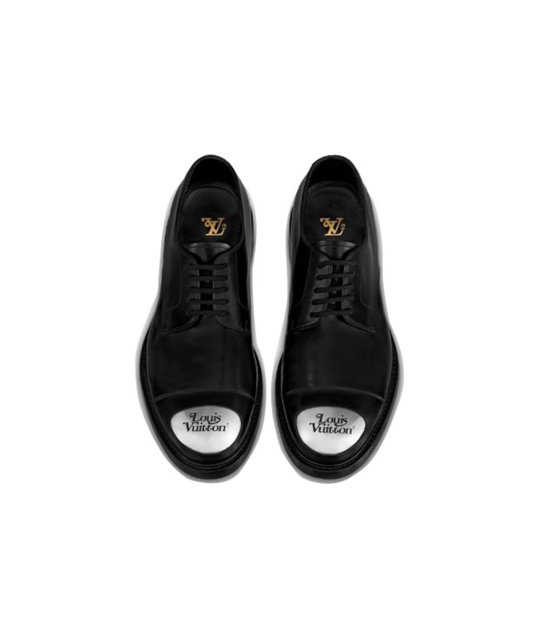 LOUIS VUITTON Черные кожаные туфли, фото 4