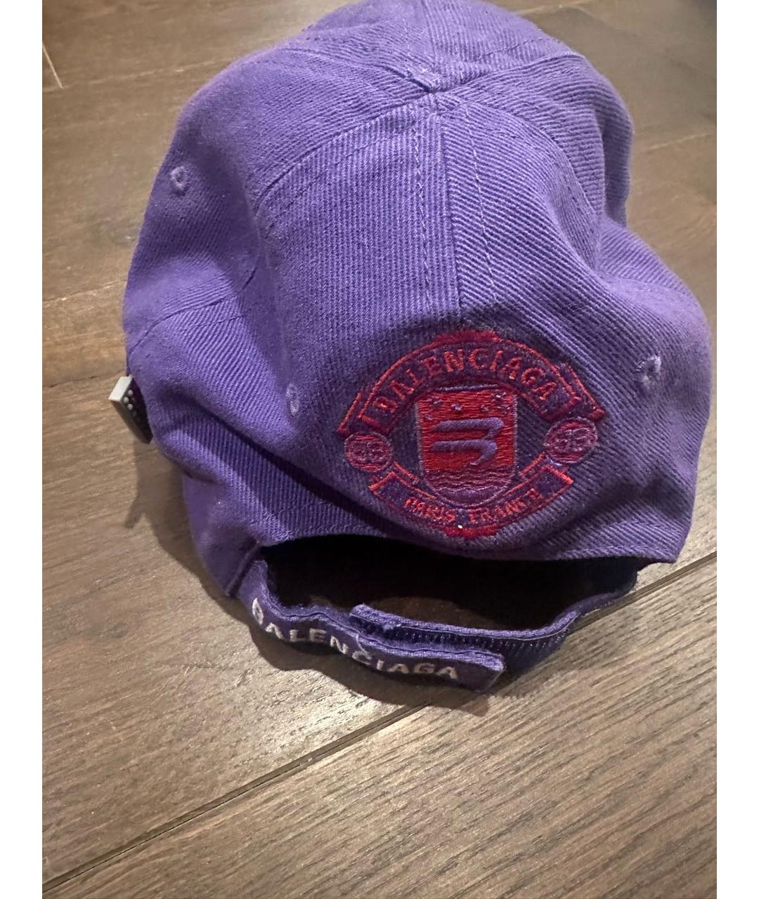 BALENCIAGA Фиолетовая хлопковая кепка, фото 2