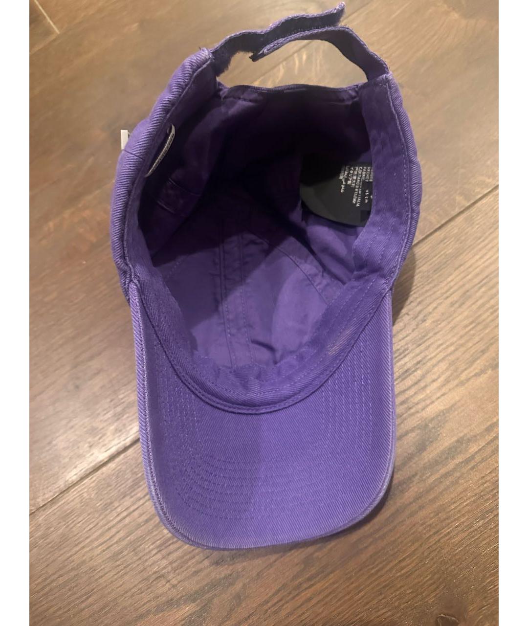 BALENCIAGA Фиолетовая хлопковая кепка, фото 4