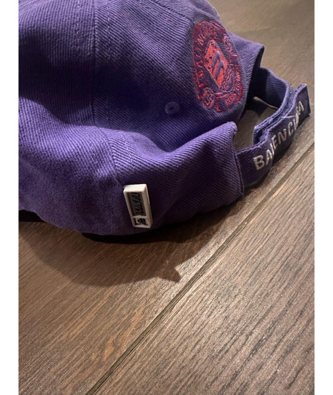 BALENCIAGA Фиолетовая хлопковая кепка, фото 3