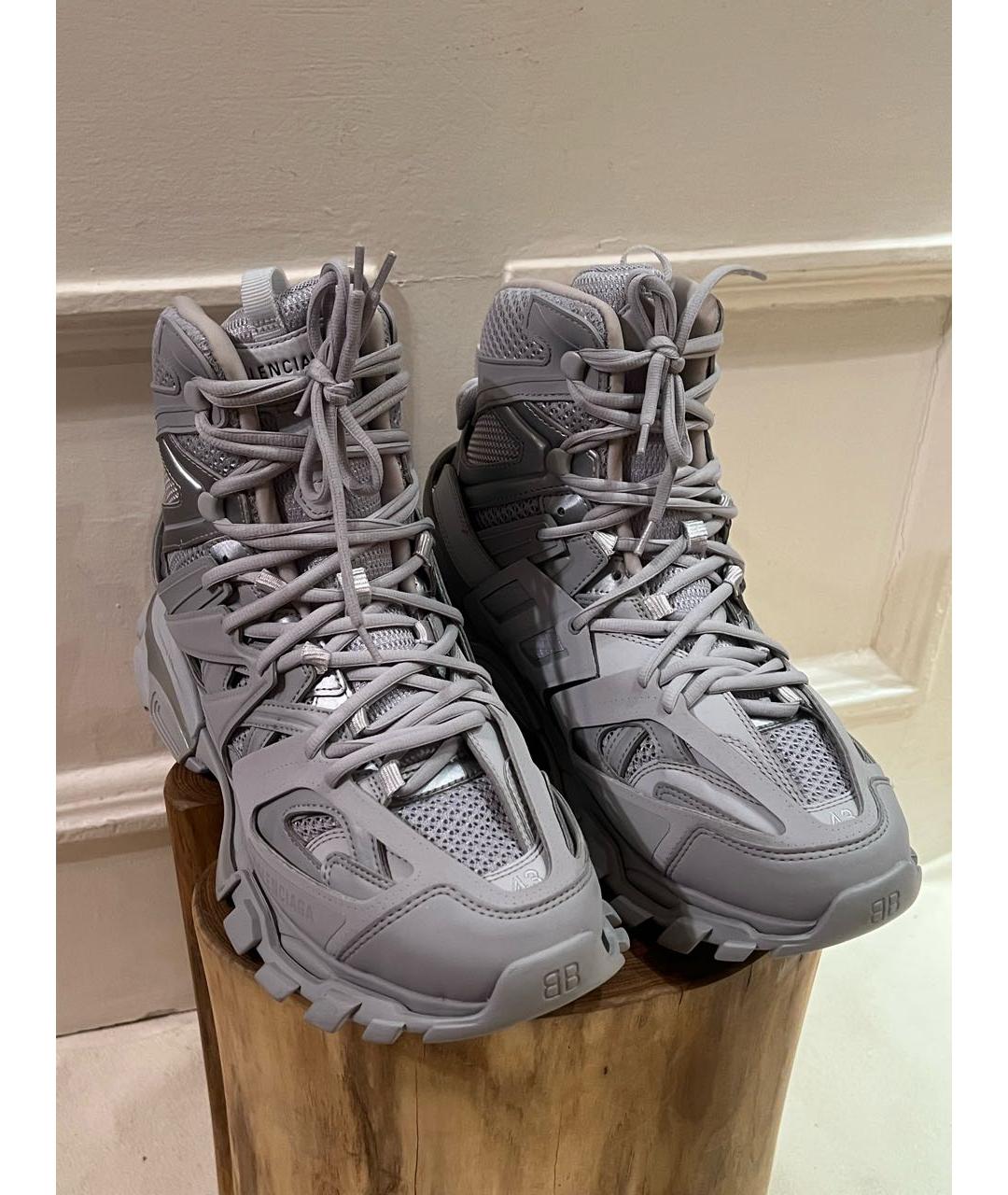 BALENCIAGA Серые высокие кроссовки / кеды, фото 2