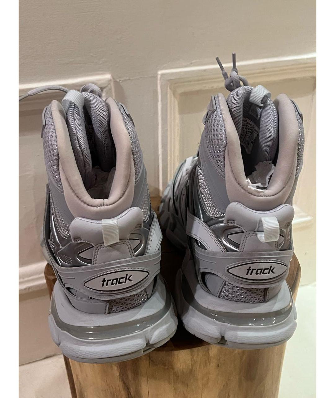 BALENCIAGA Серые высокие кроссовки / кеды, фото 4