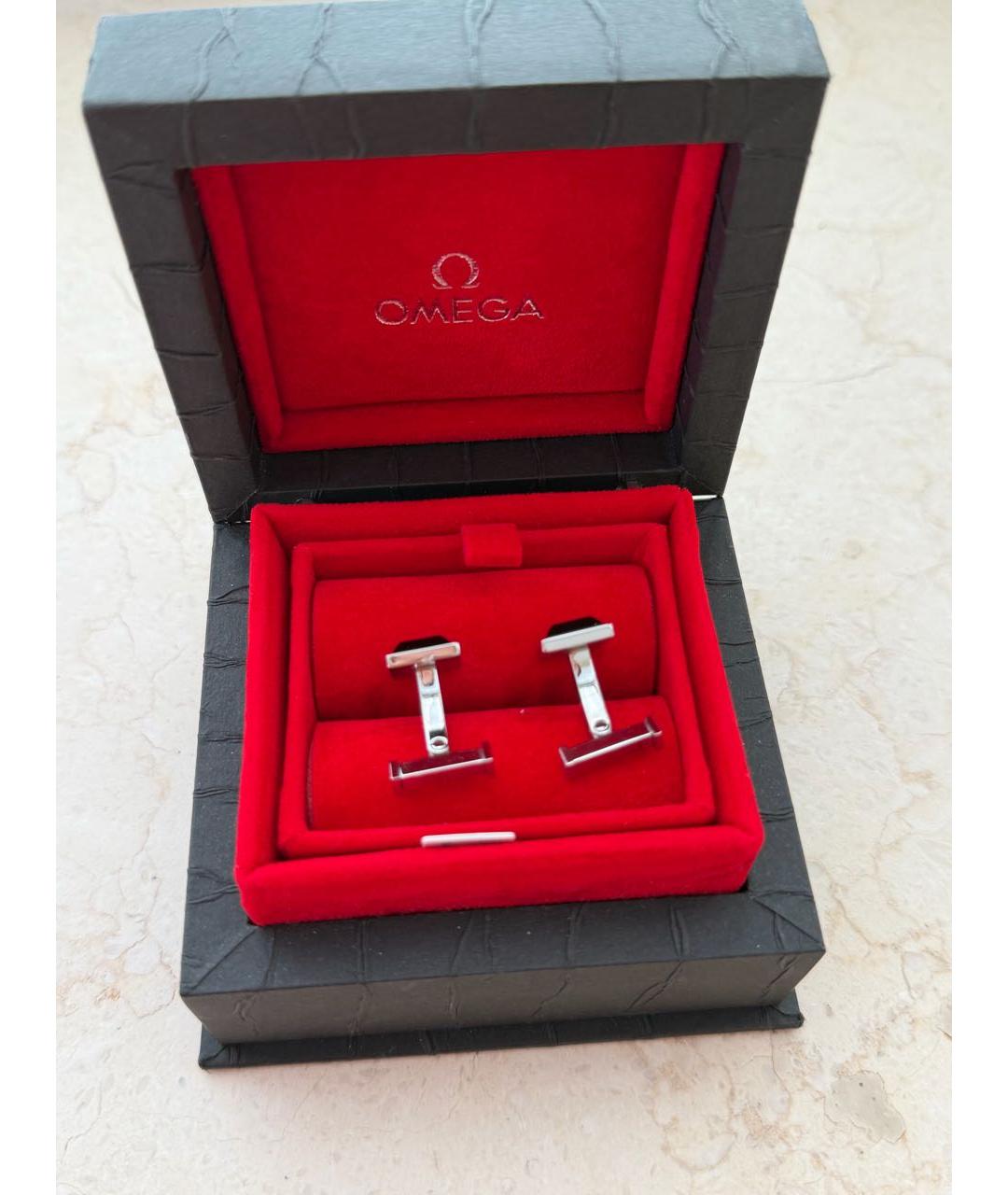 OMEGA Черные запонки, фото 3