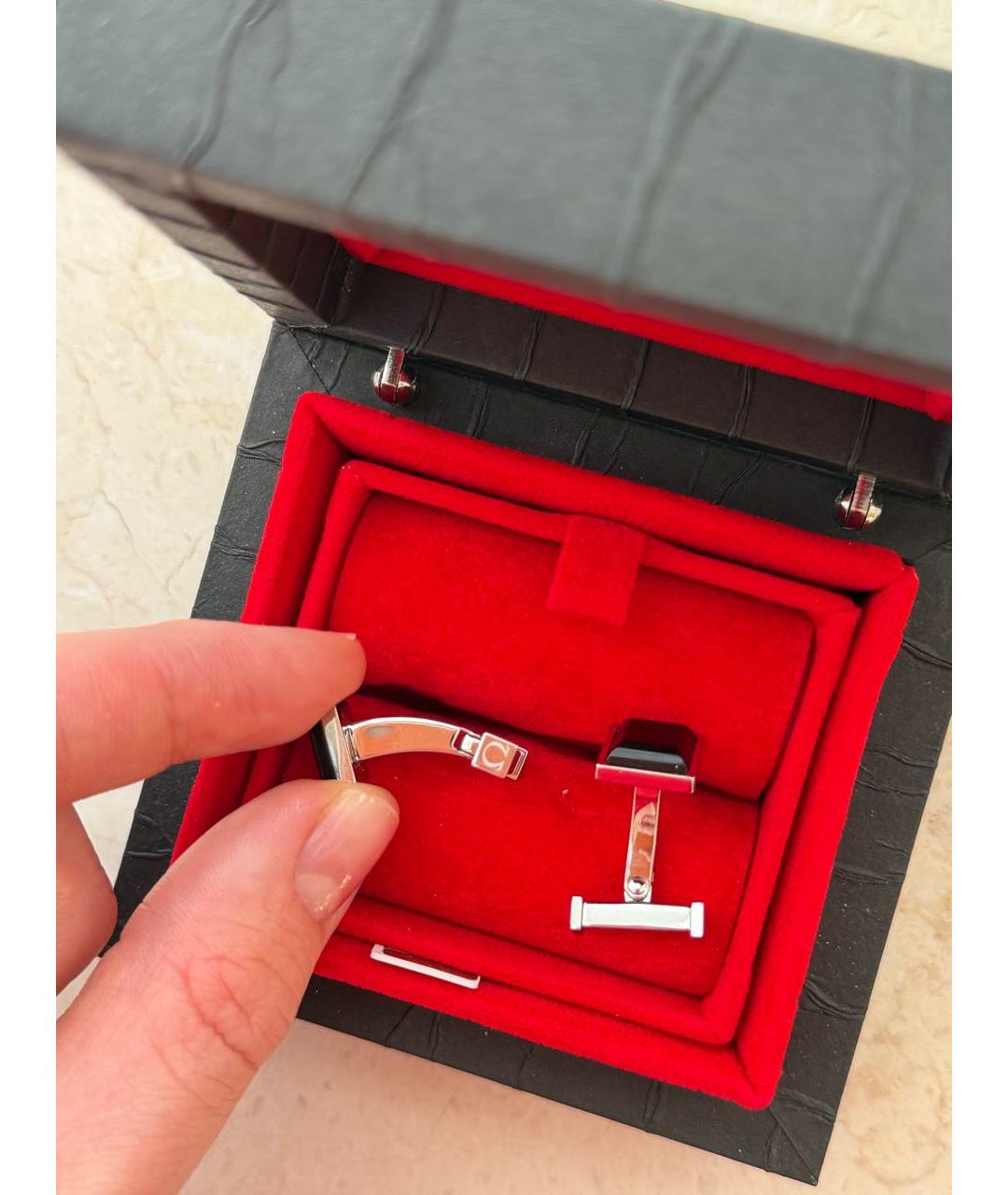 OMEGA Черные запонки, фото 2