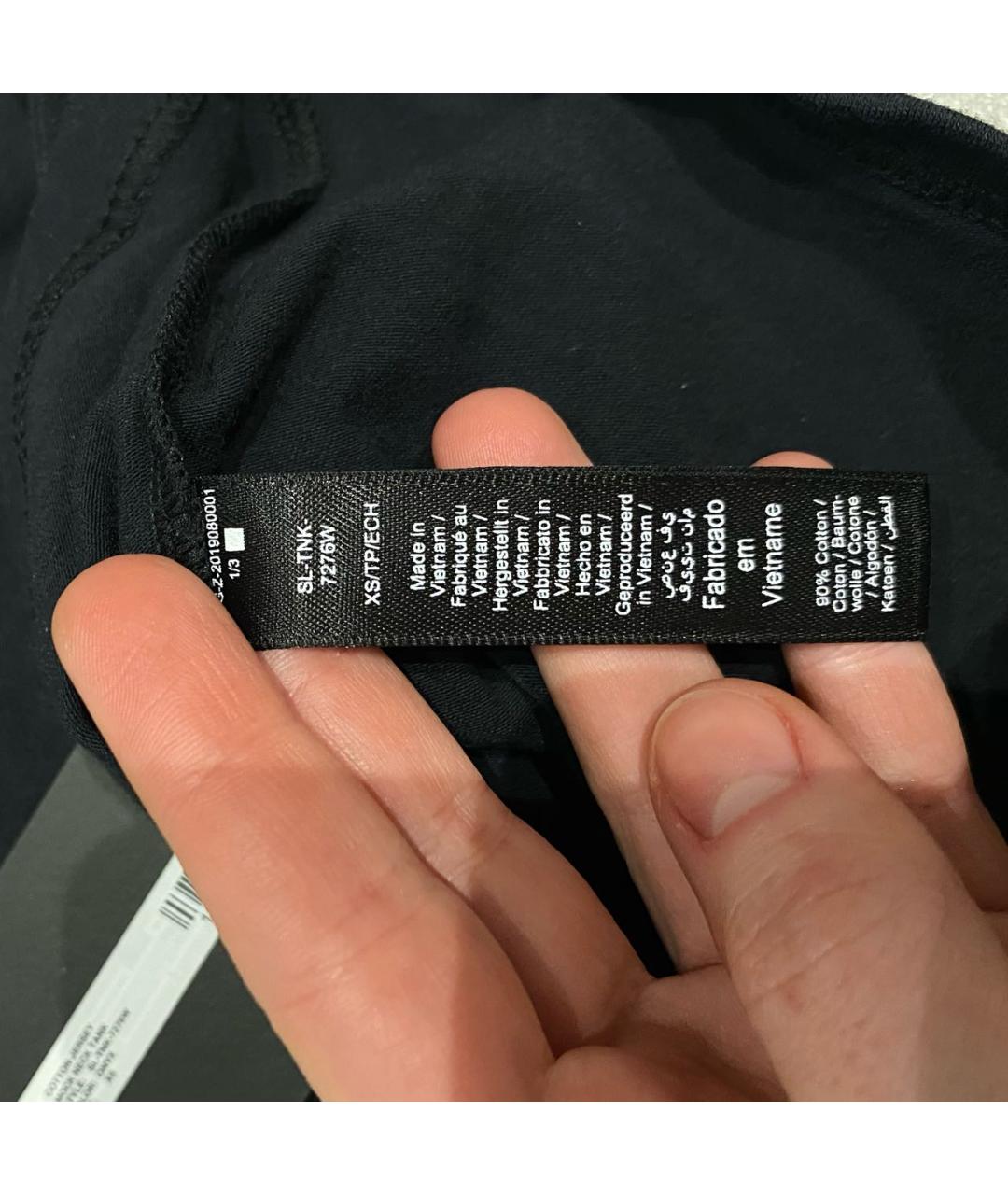 SKIMS Черная хлопковая майка, фото 4