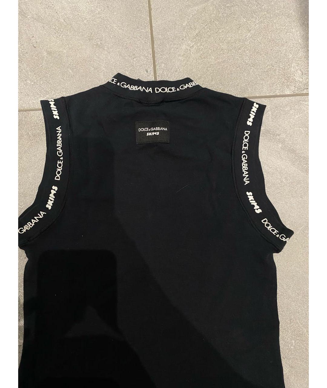 SKIMS Черная хлопковая майка, фото 2