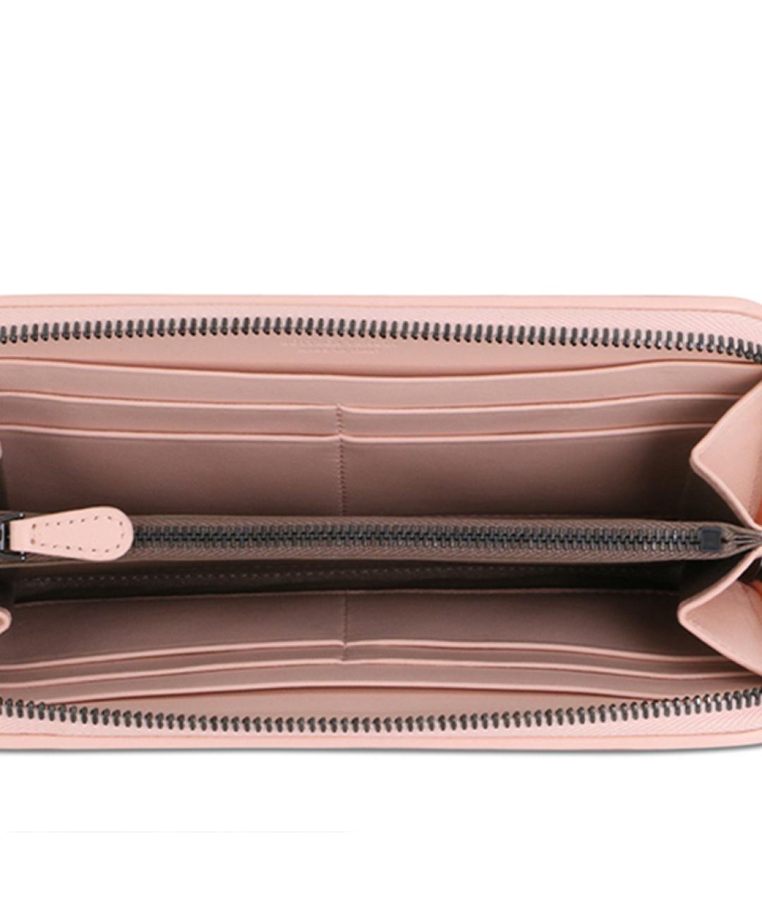 BOTTEGA VENETA Розовый кожаный кошелек, фото 4