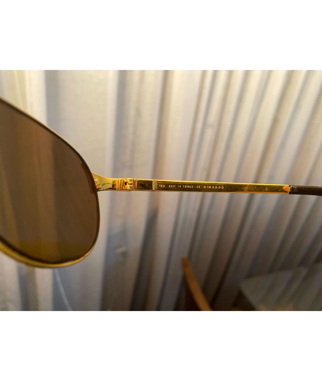 CARTIER Золотые металлические солнцезащитные очки, фото 7