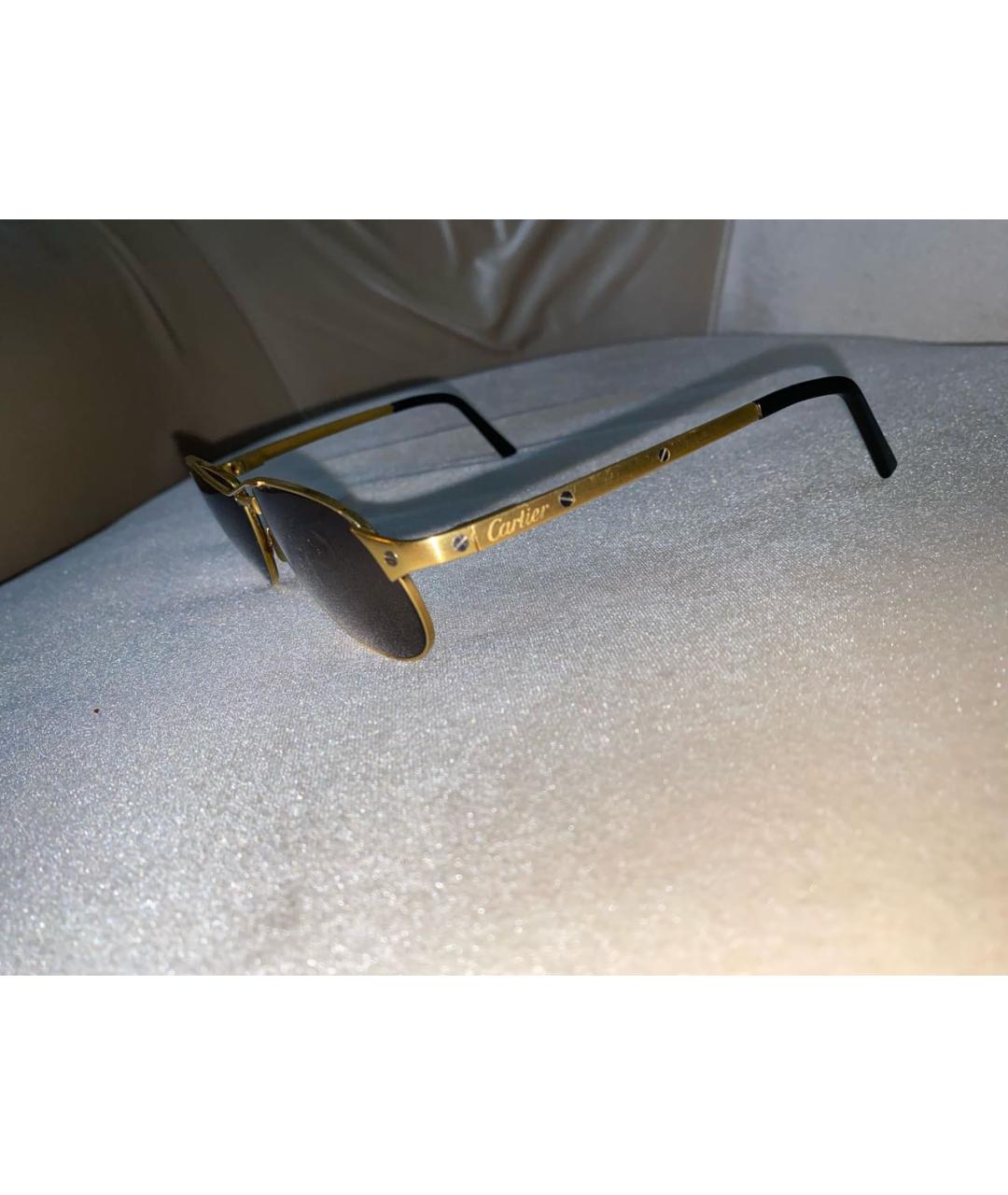 CARTIER Золотые металлические солнцезащитные очки, фото 2