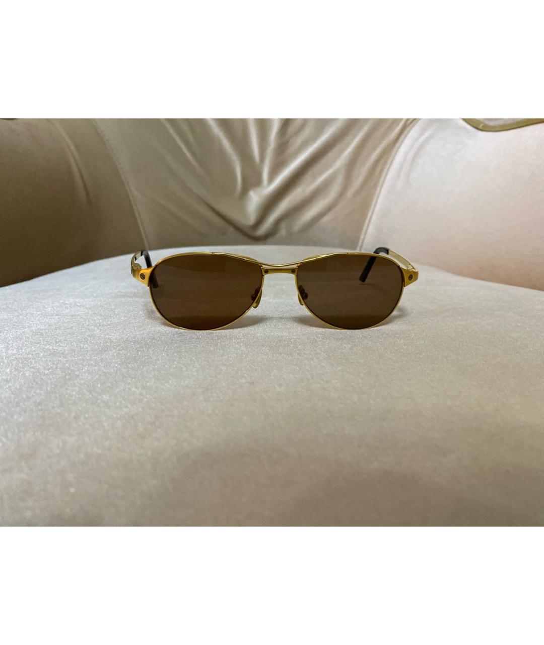 CARTIER Золотые металлические солнцезащитные очки, фото 8