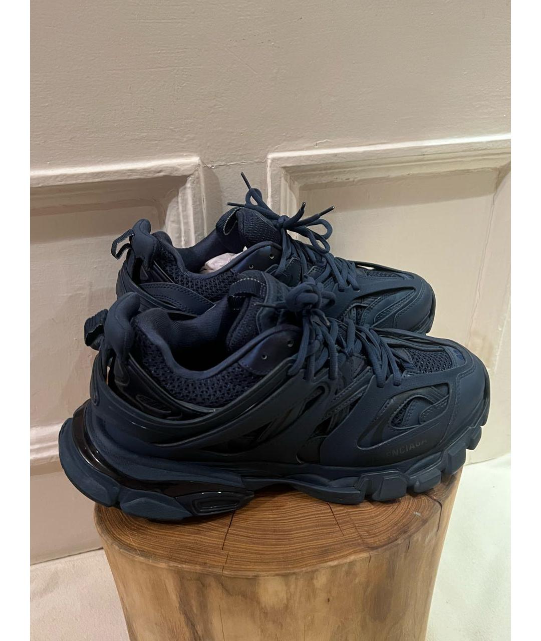 BALENCIAGA Синие текстильные низкие кроссовки / кеды, фото 6