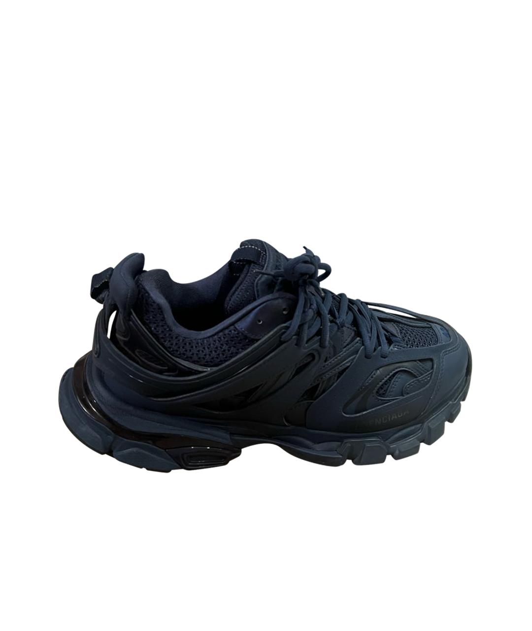 BALENCIAGA Синие текстильные низкие кроссовки / кеды, фото 1