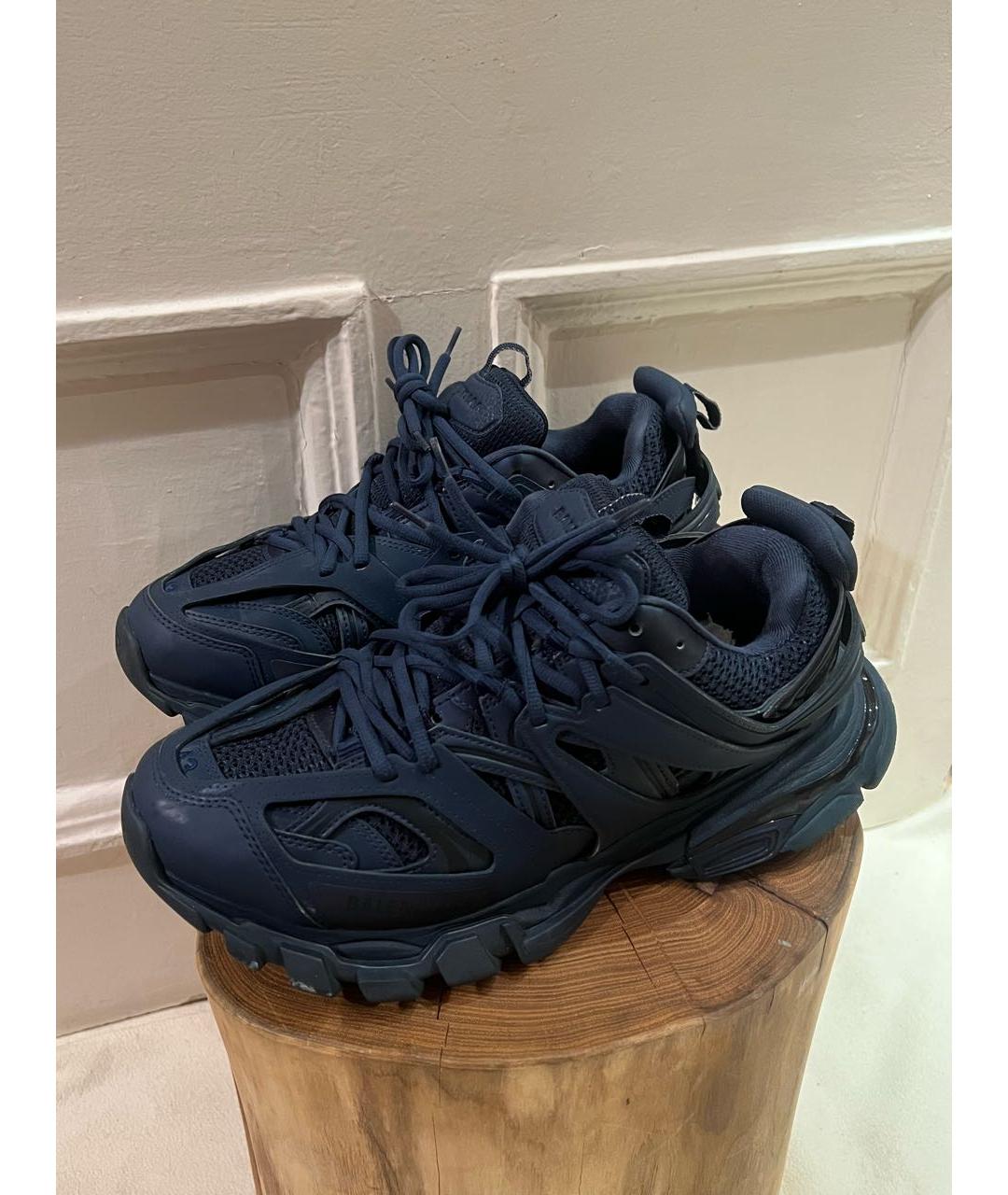 BALENCIAGA Синие текстильные низкие кроссовки / кеды, фото 2