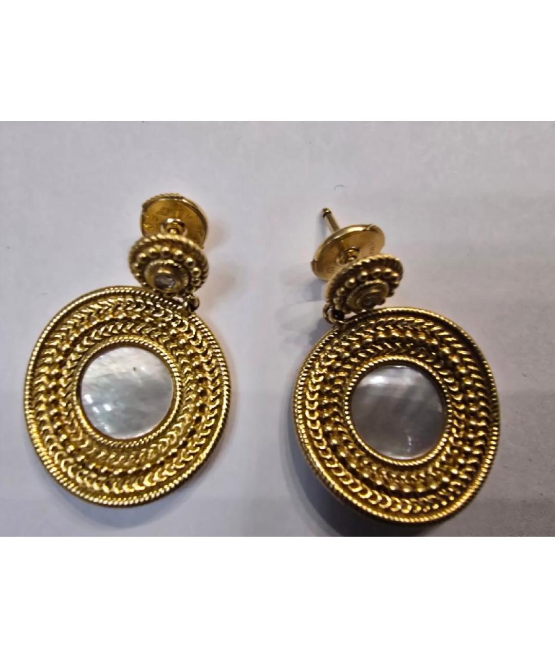 CARRERA Y CARRERA Желтые серьги из желтого золота, фото 2