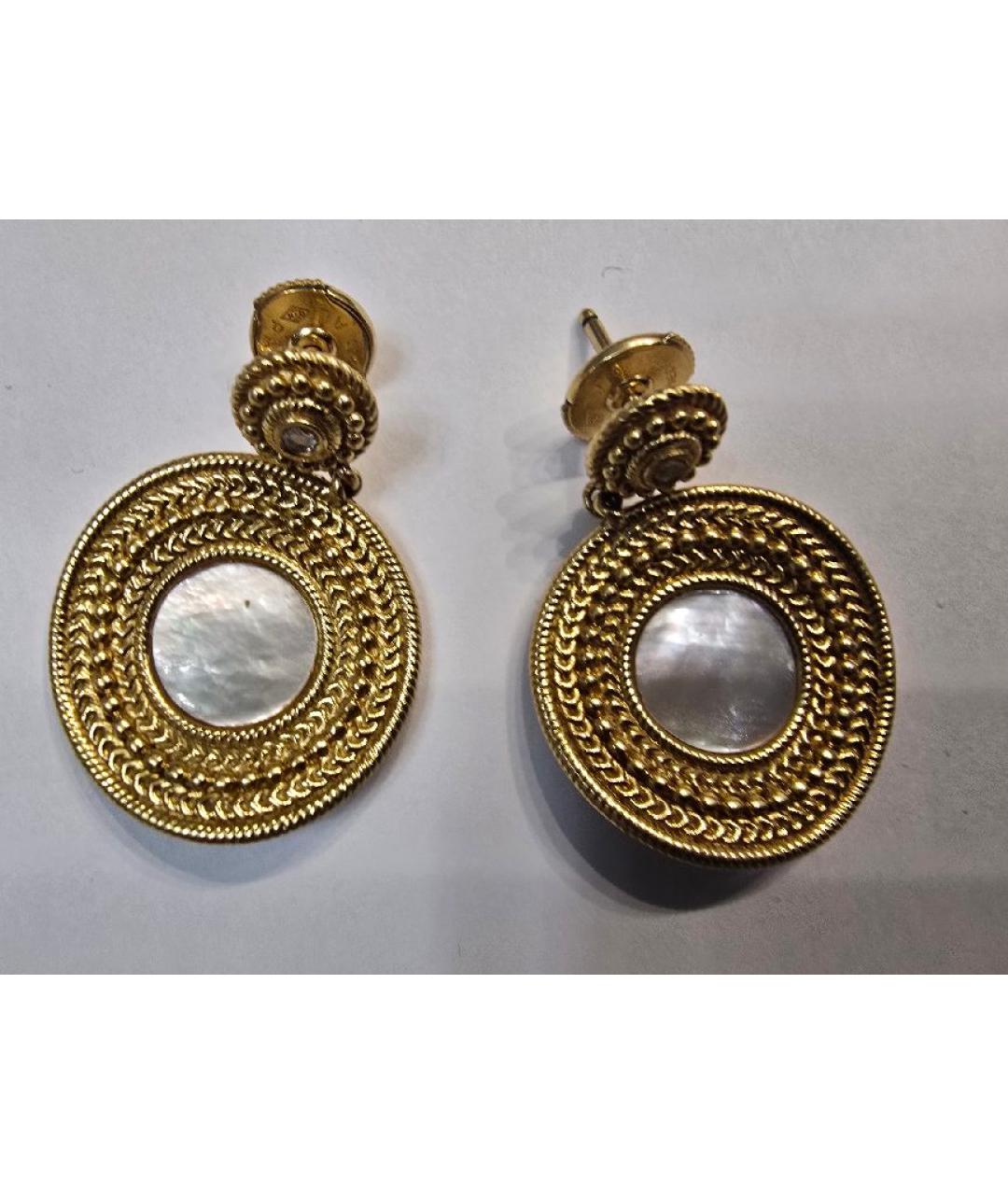 CARRERA Y CARRERA Желтые серьги из желтого золота, фото 8