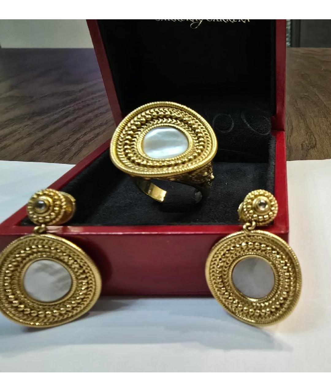 CARRERA Y CARRERA Желтые серьги из желтого золота, фото 6