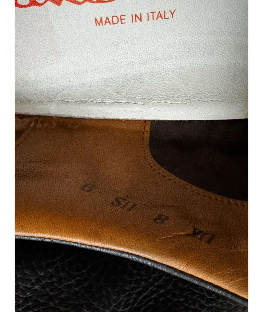 SANTONI Темно-синие кожаные слипоны, фото 6