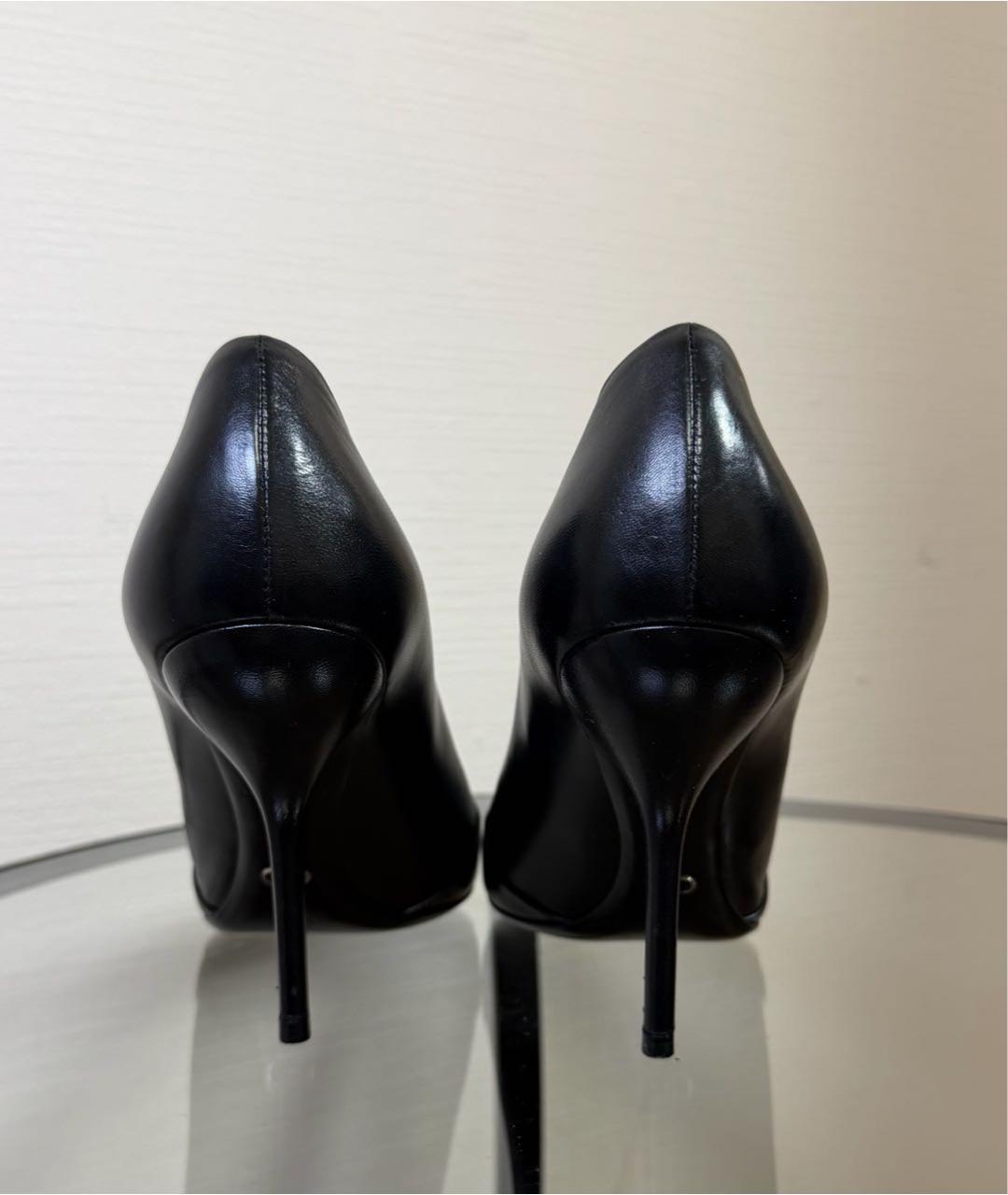 CHRISTIAN DIOR Черные кожаные туфли, фото 3