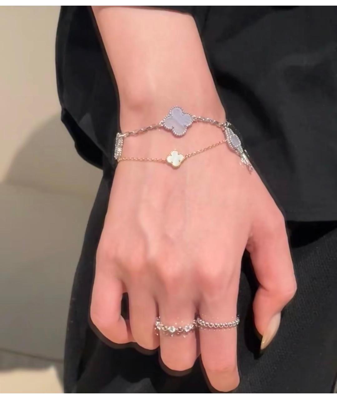 VAN CLEEF & ARPELS Серебрянный браслет из белого золота, фото 4