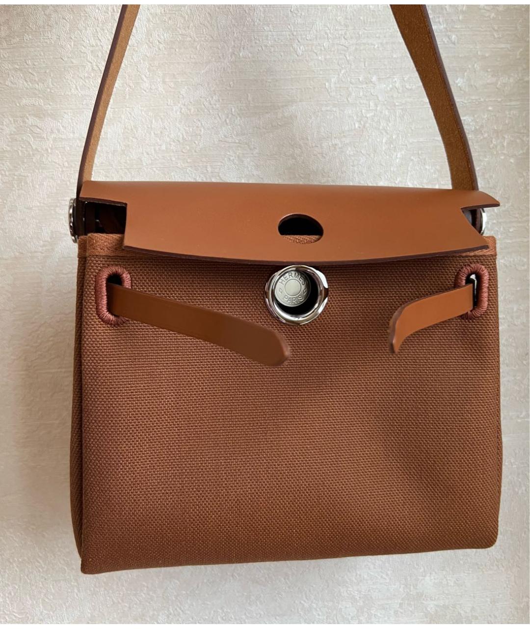 HERMES Коричневая кожаная сумка через плечо, фото 2