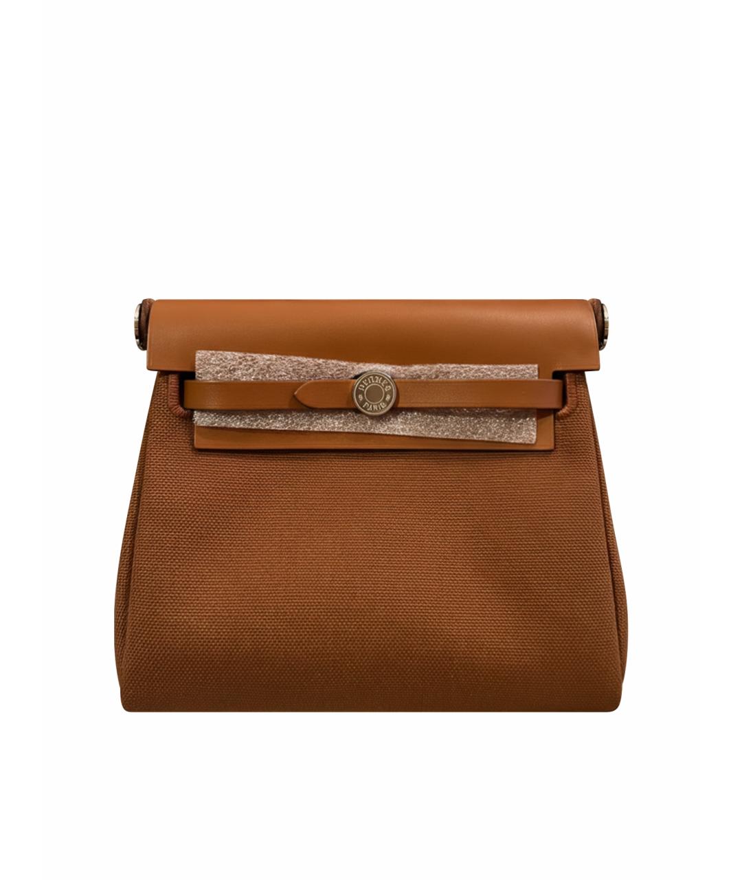 HERMES Коричневая кожаная сумка через плечо, фото 1