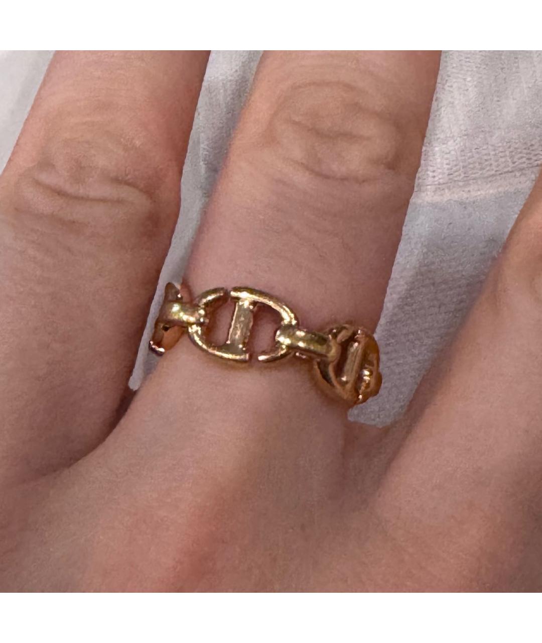 CHRISTIAN DIOR Золотое металлическое кольцо, фото 4