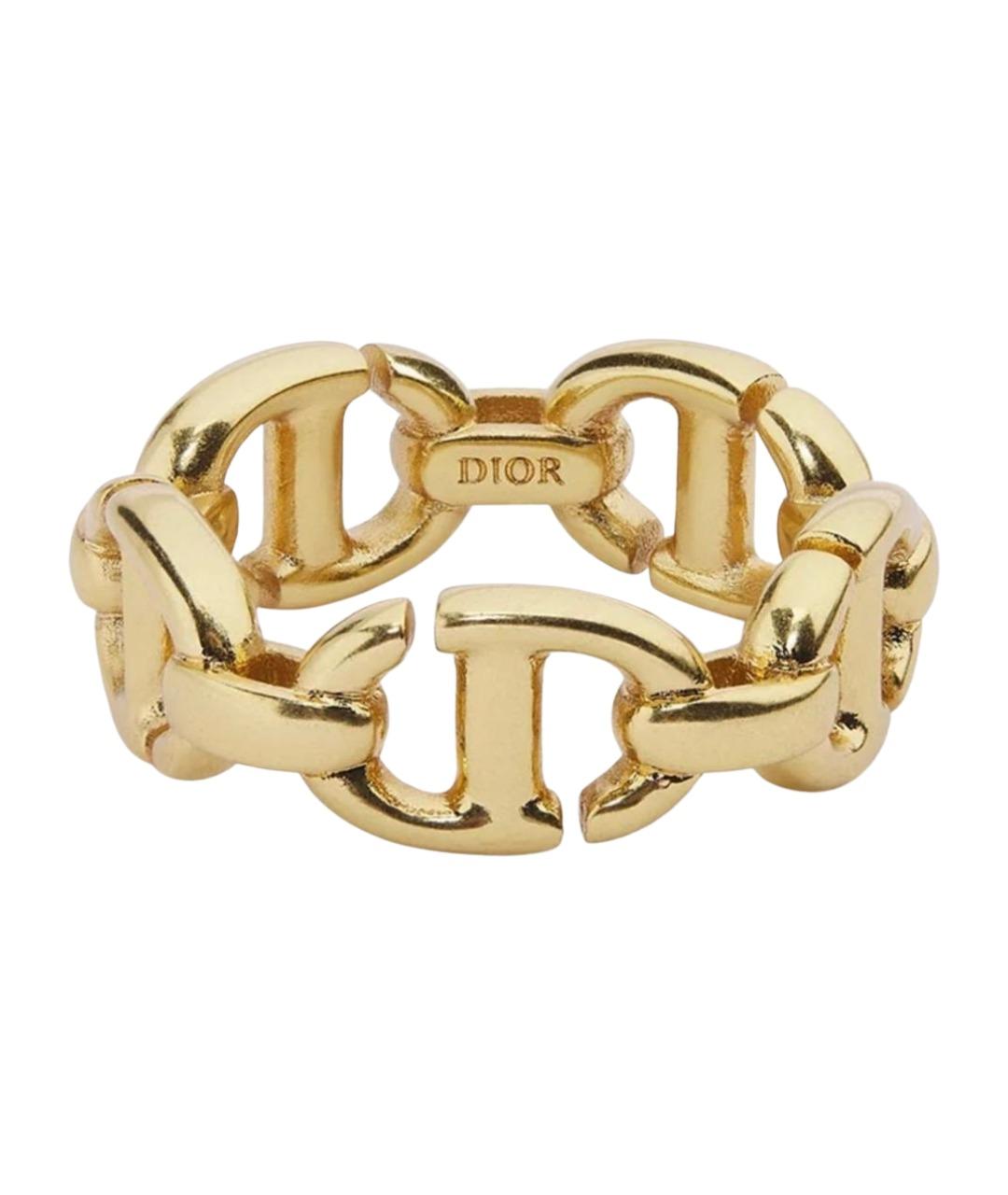 CHRISTIAN DIOR Золотое металлическое кольцо, фото 1
