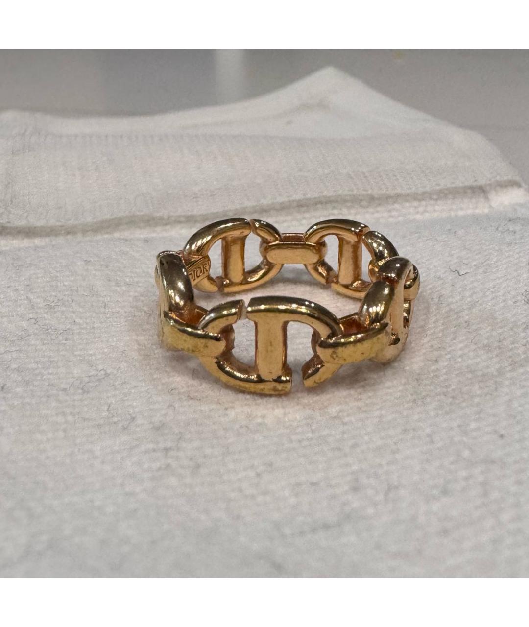 CHRISTIAN DIOR Золотое металлическое кольцо, фото 2
