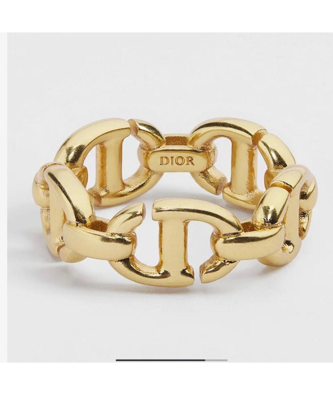 CHRISTIAN DIOR Золотое металлическое кольцо, фото 5