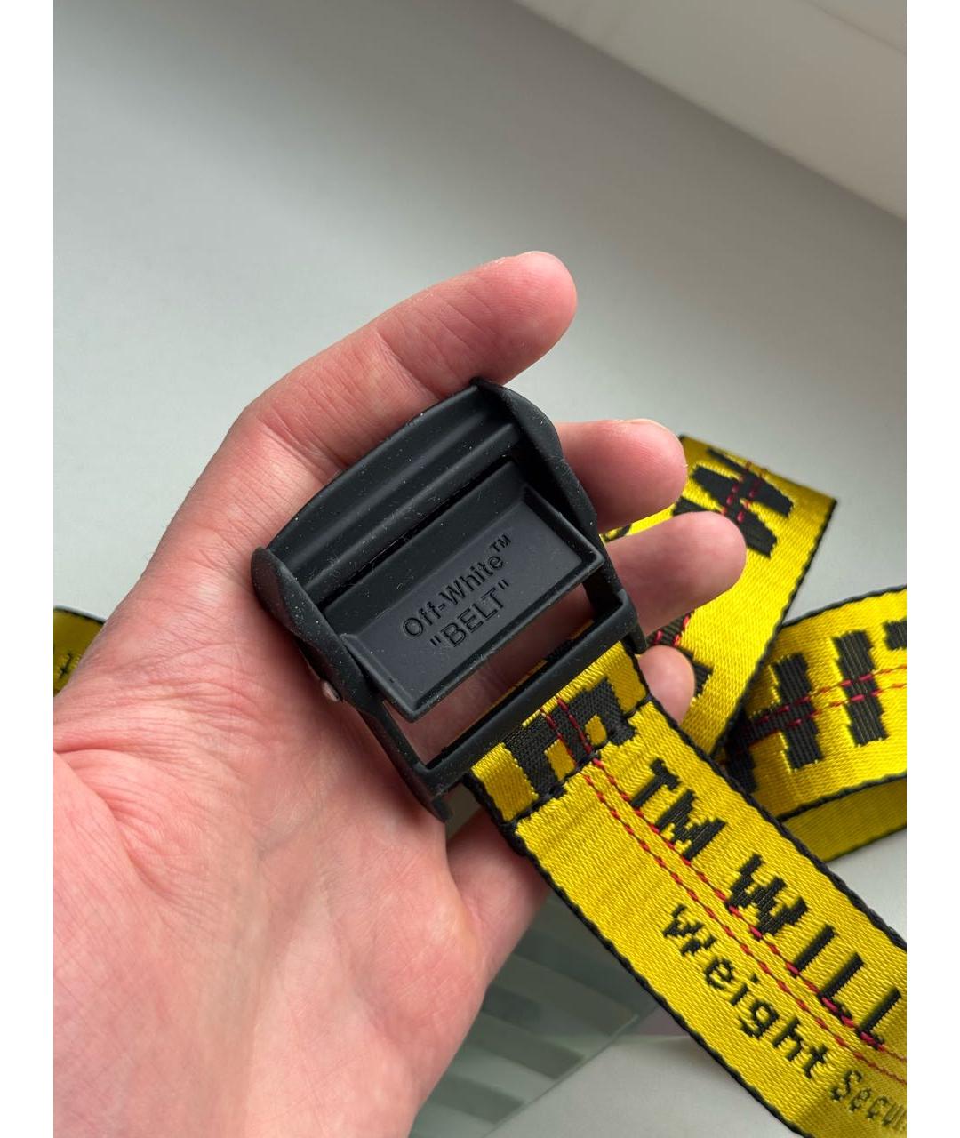 OFF-WHITE Желтый ремень, фото 3