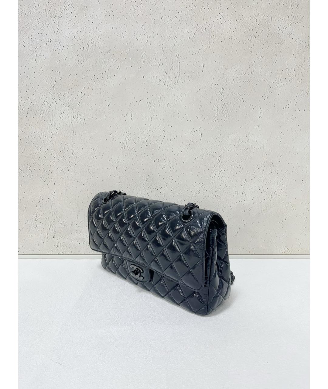 CHANEL Черная кожаная сумка через плечо, фото 3