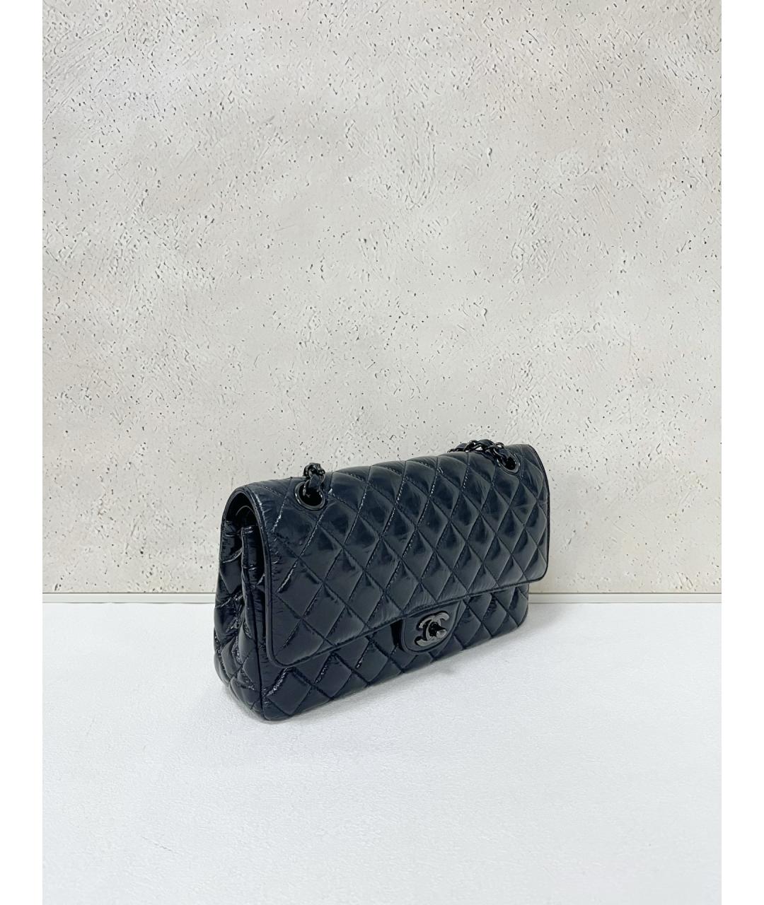 CHANEL Черная кожаная сумка через плечо, фото 4