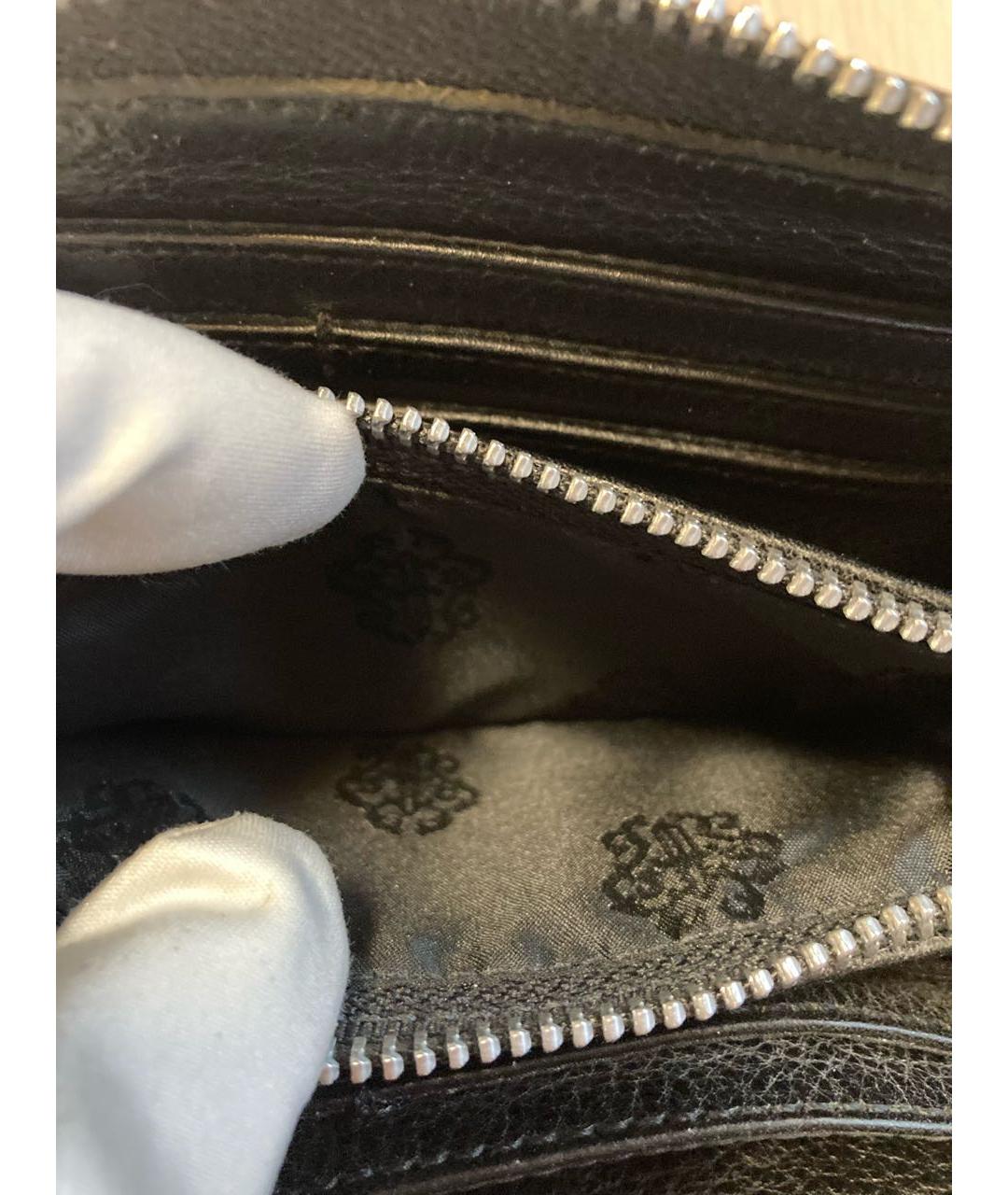 CHROME HEARTS Черный кожаный кошелек, фото 4