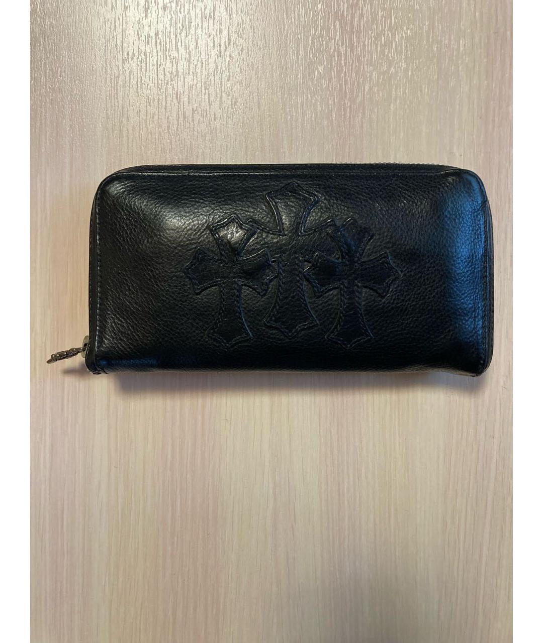 CHROME HEARTS Черный кожаный кошелек, фото 9