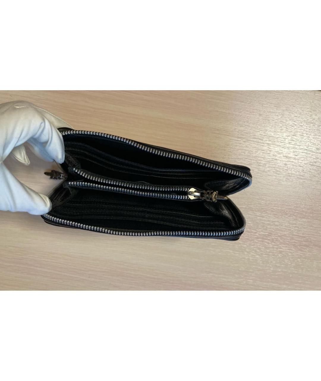 CHROME HEARTS Черный кожаный кошелек, фото 8