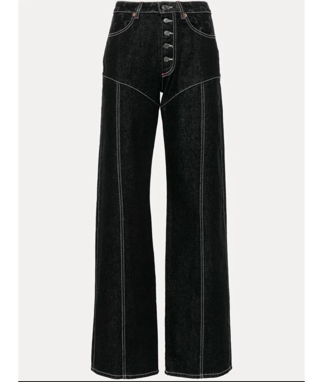 MARINE SERRE Черные хлопковые прямые джинсы, фото 9